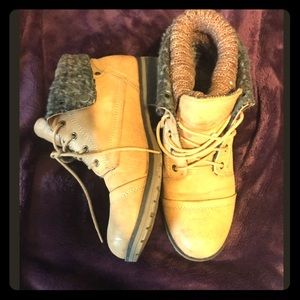 Cozy Ankle Combat Boots